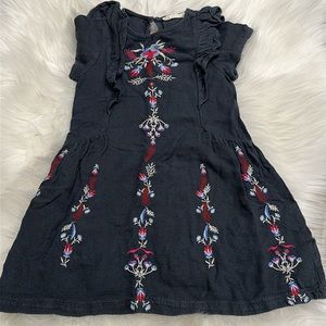Zara grey embroidered dress